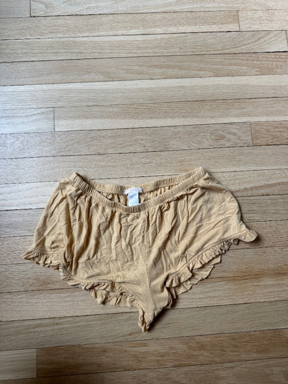 Eberjay yellow ruffle shorts